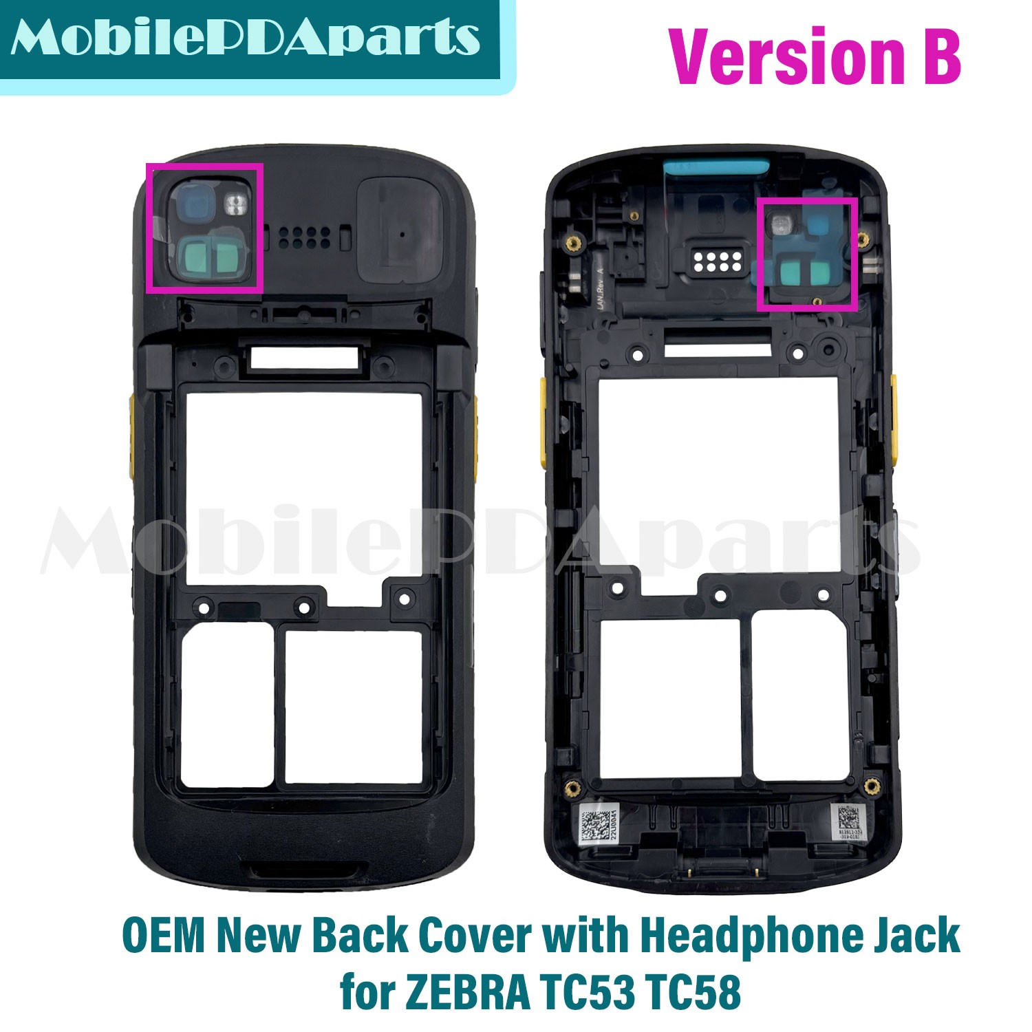 OEM New Back Cover with Headphone Jack Version B for ZEBRA TC53 TC58