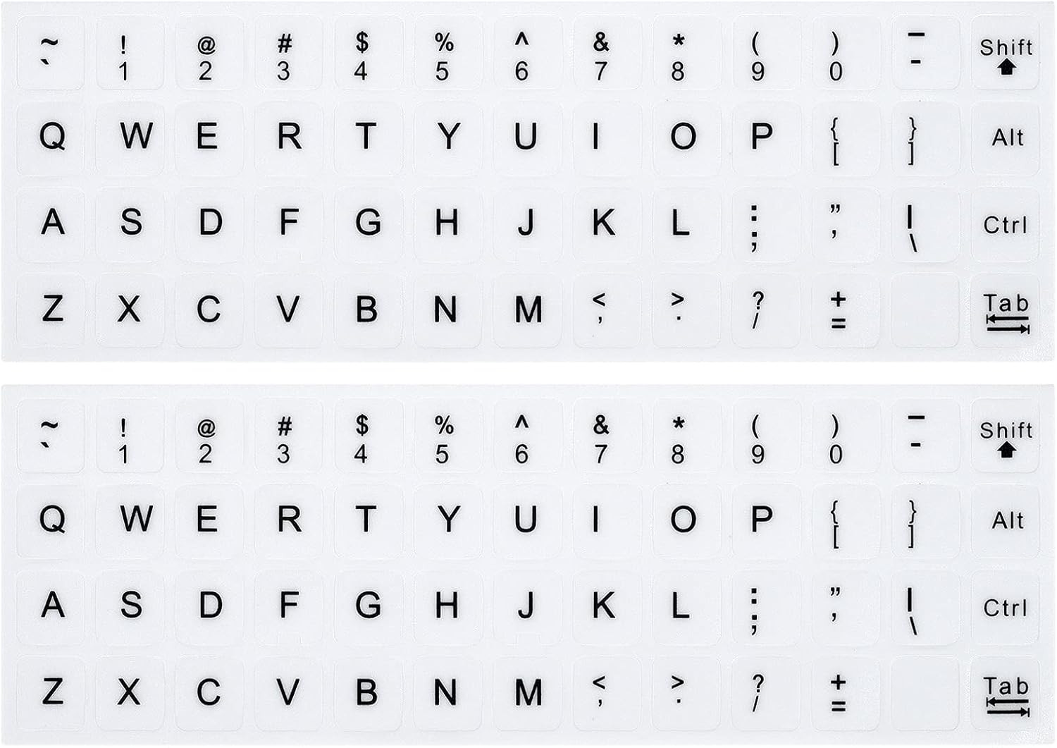 (2PCS Pack) English Keyboard Stickers, Universal Keyboard Replacement Letters...