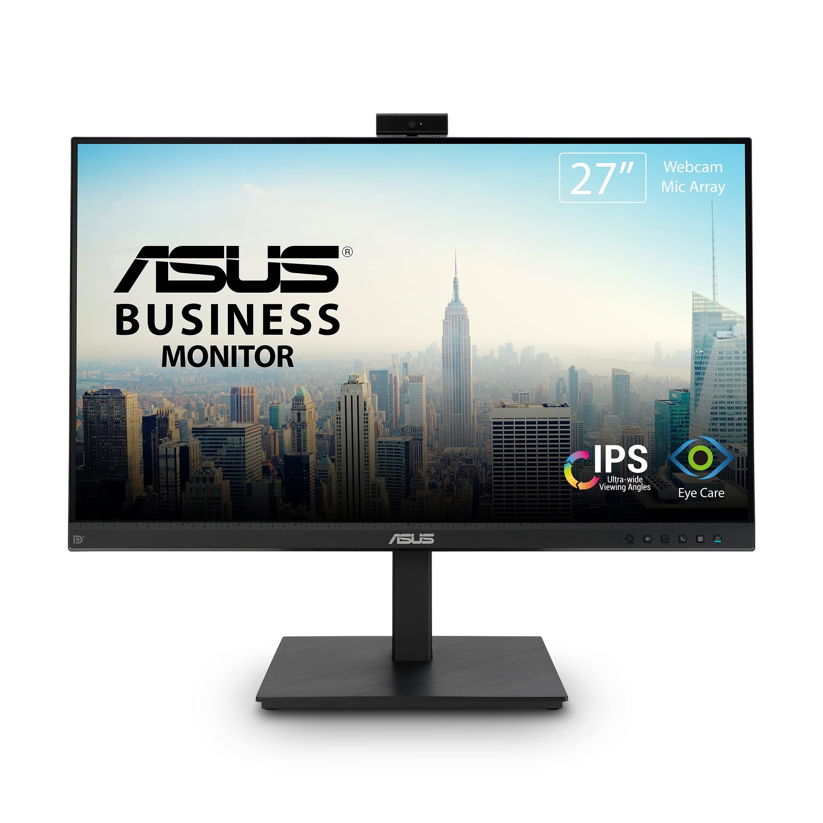 Monitor 27 Inch 1080P FHD Webcam HDMI DisplayPort ASUS BE279QSK Black Computer