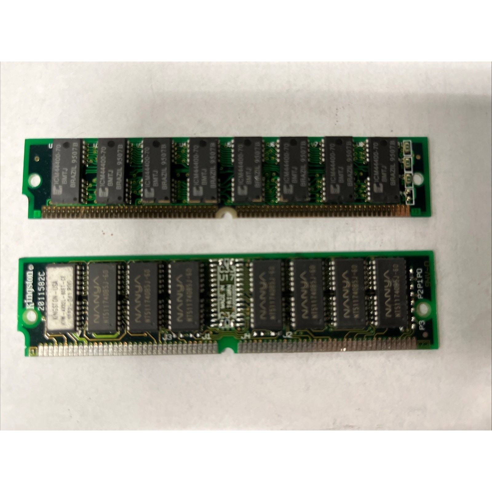 2x 16MB 4Mx32 EDO 72-Pin Non-parity 60ns 5V SIMM 32MB Vintage