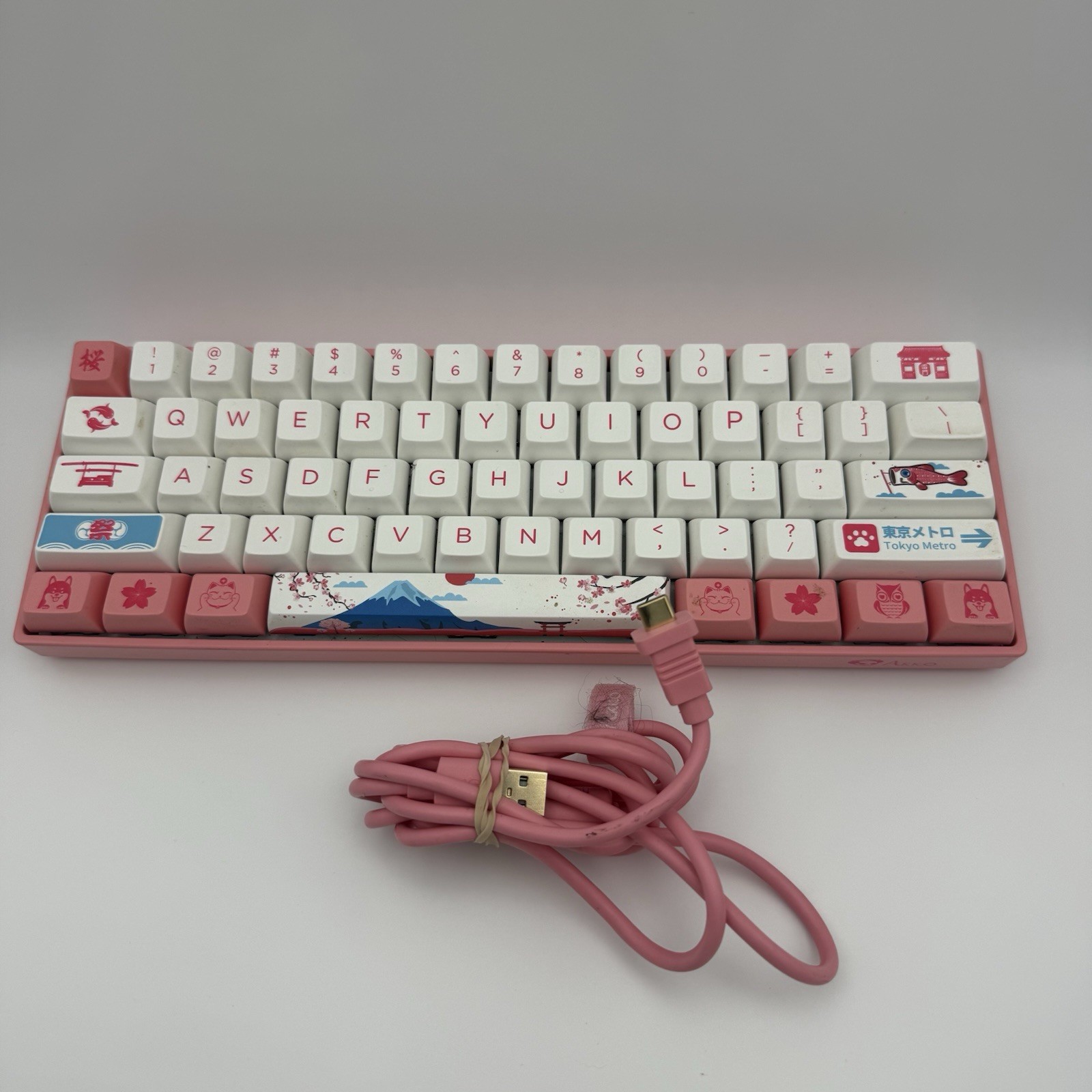 Akko 3061 World Tour Tokyo 60% Mechanical Keyboard Sakura Gatreon Yellow Switch