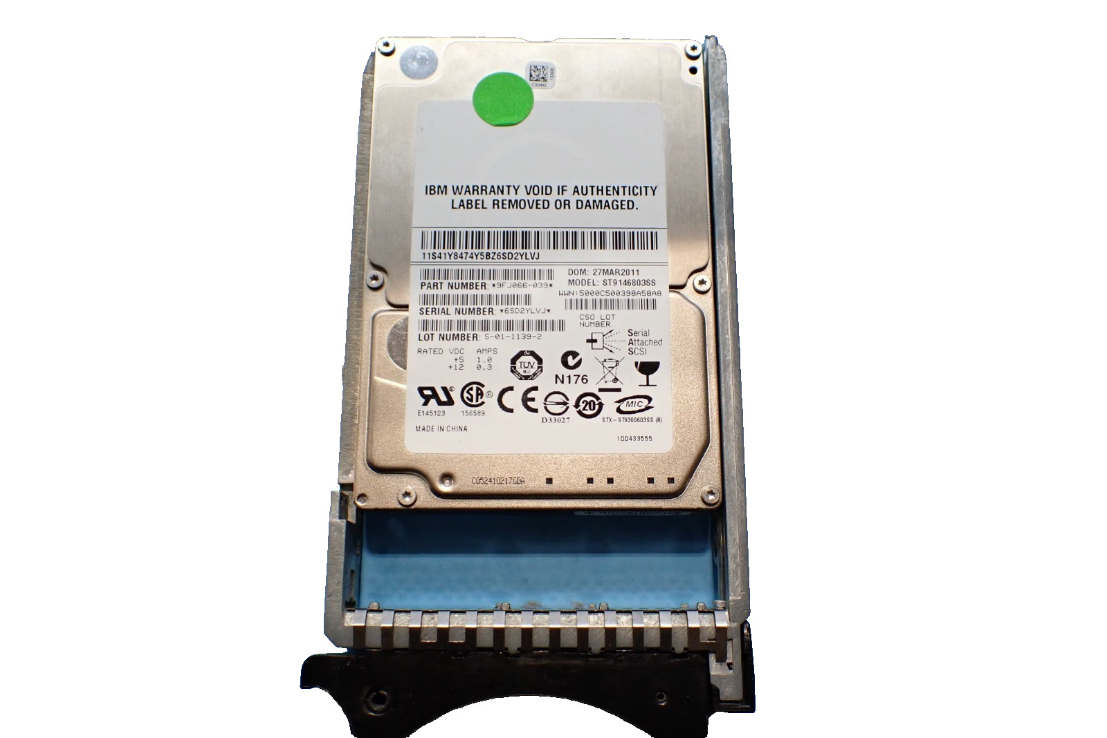 IBM 41Y8474 146GB 10K SFF 2.5 Inches Hot Swap SAS Hard Disk Drives ST9146803SS