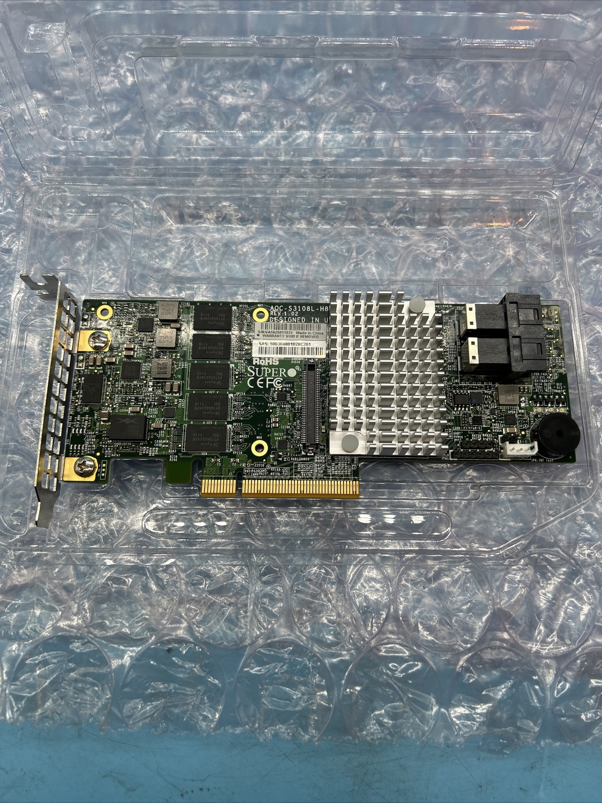 Supermicro AOC-S3108L-H8IR-16DD RAID 8 ports 12Gb/s  Low Profile