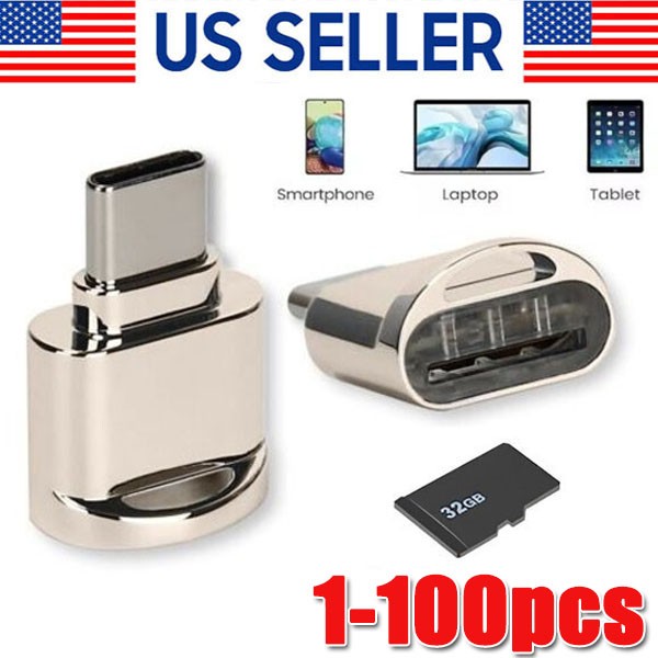 TypeC To Micro SD TF Card Reader OTG USB Adapter Converter For Samsung Phone LOT