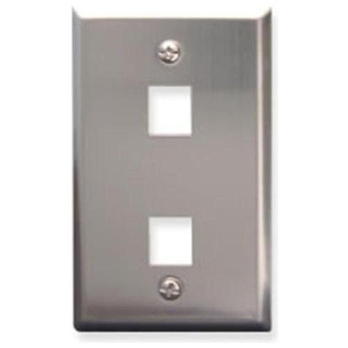 ICC FACE2SS IC107SF2SS 2-Port Faceplate Stainless Steel