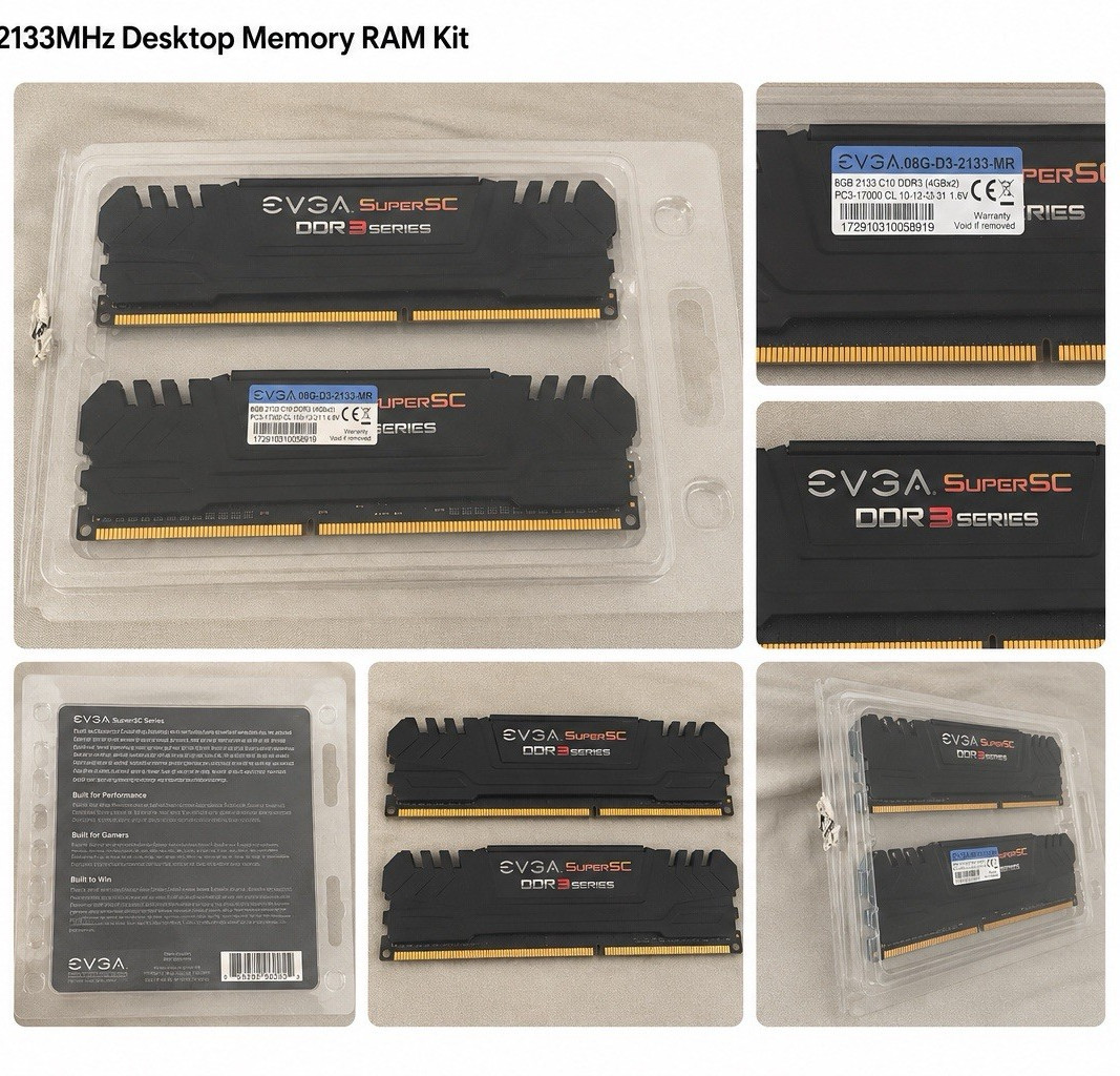 EVGA SuperSC 8GB (2x4GB) DDR3-2133 PC3-17000 240-Pin DIMM Unbuffered