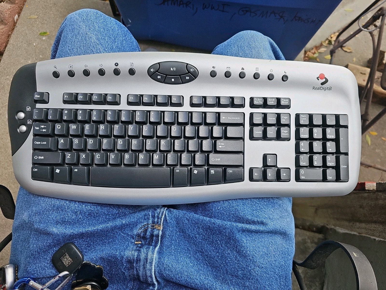 Amptron Professional Wireless Keyboard AKM-C0350  VTG 90s No Receiver Untested