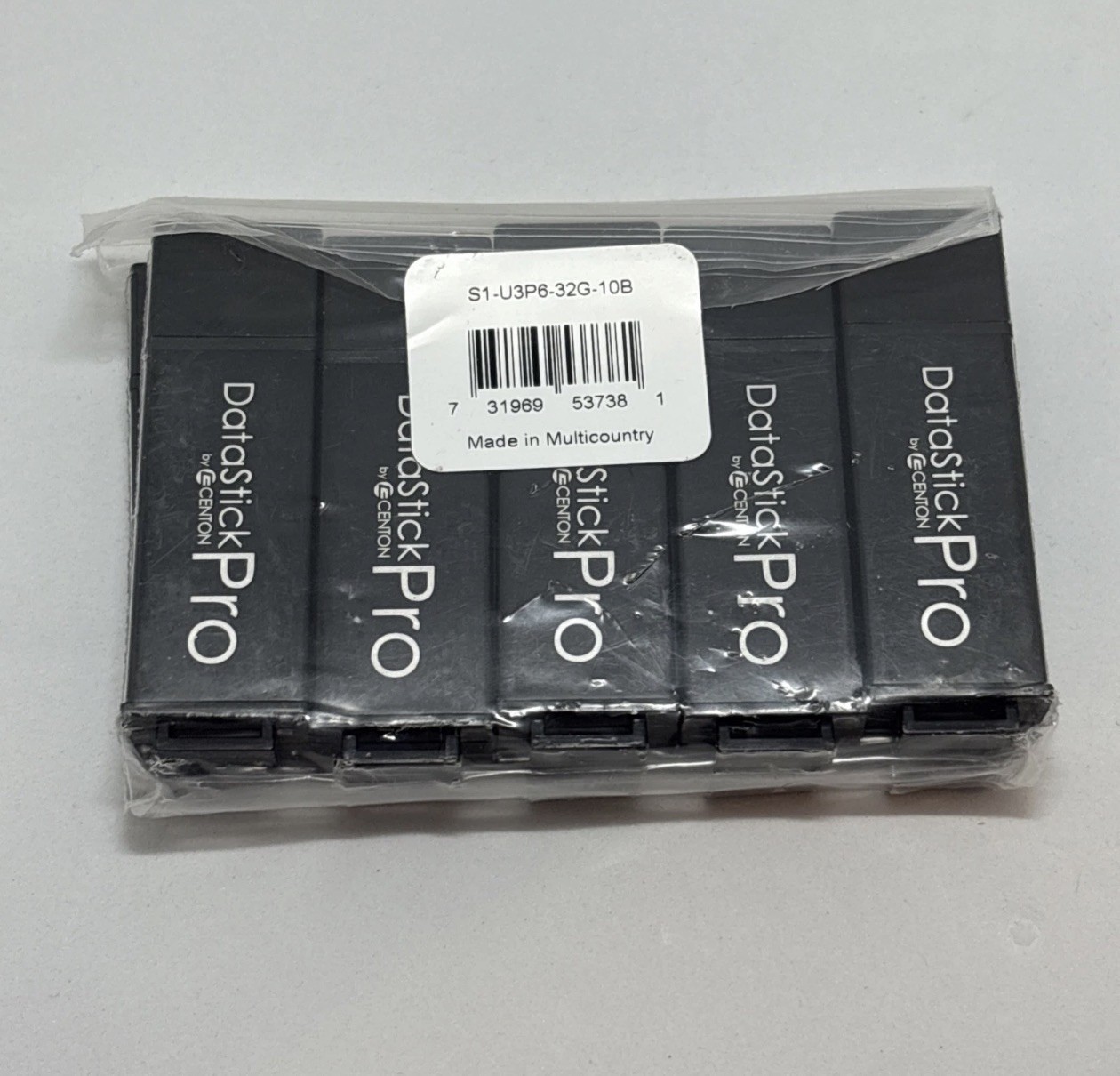 Centon ValuePack USB 3.0 Datastick Pro (Black), 32GB, 10 Pack