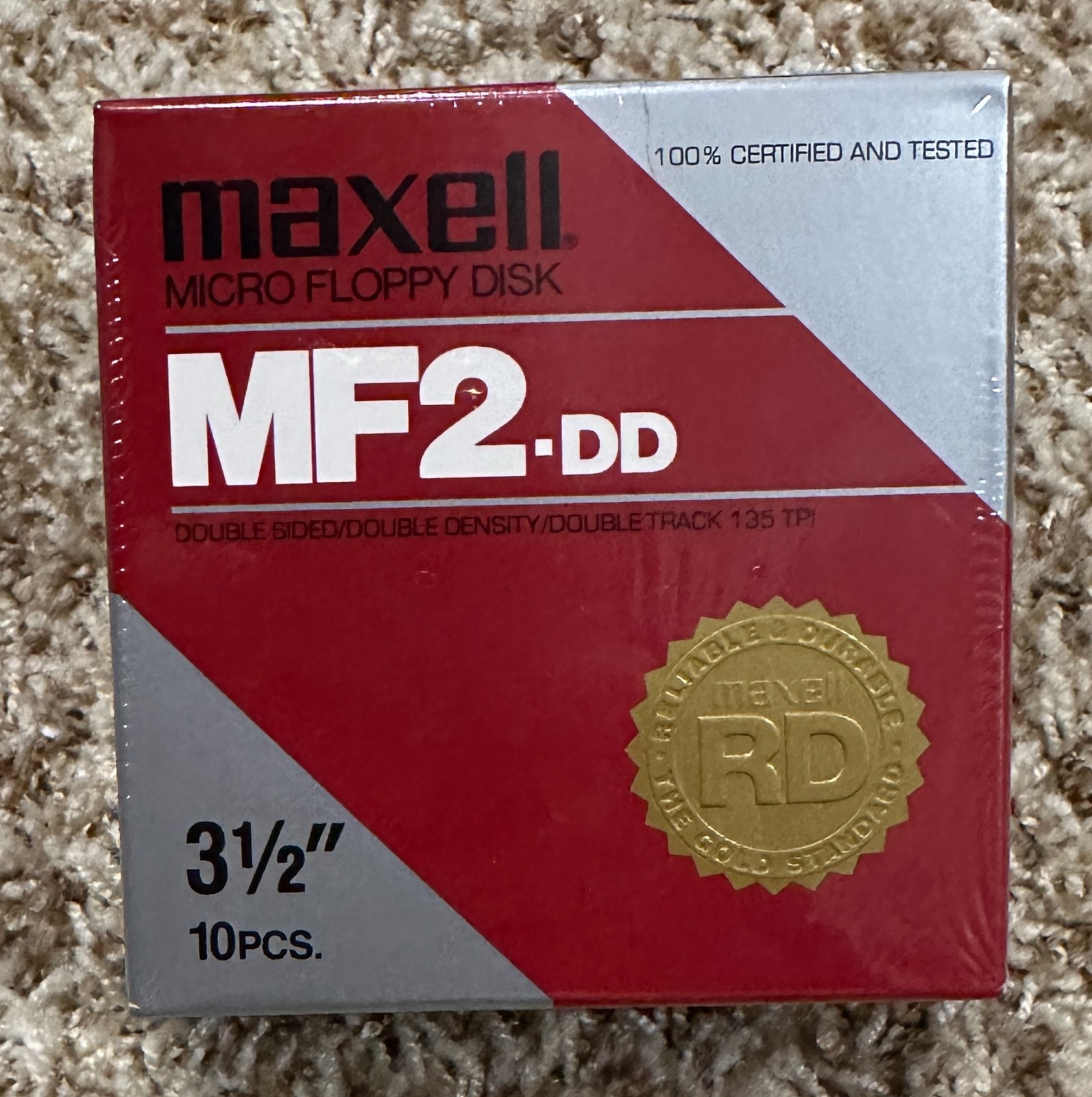 Maxell MF2DD 3.5 Floppy Disks 10 Pack Sealed VINTAGE Sealed