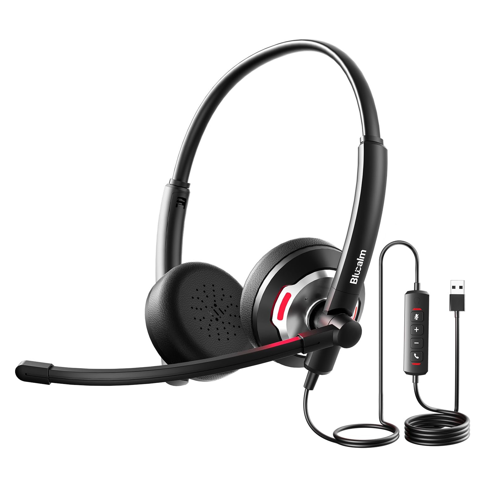 Wired Headset with Noise Canceling Mic & in-Line Control, Business Headset wi...