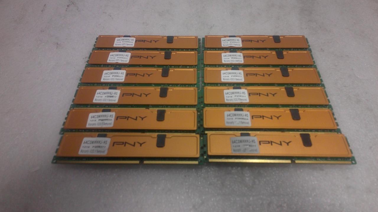 *Lot of 12* PNY 64COMHHHJ-HS desktop memory Ram
