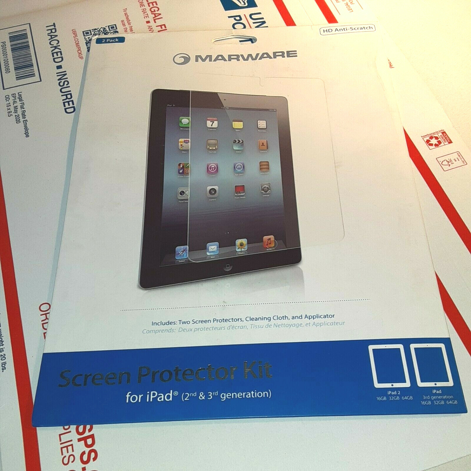 Marware Anti Scratch Screen Protector Kit- 2 Pack - iPad 2, iPad 3 3rd generatio
