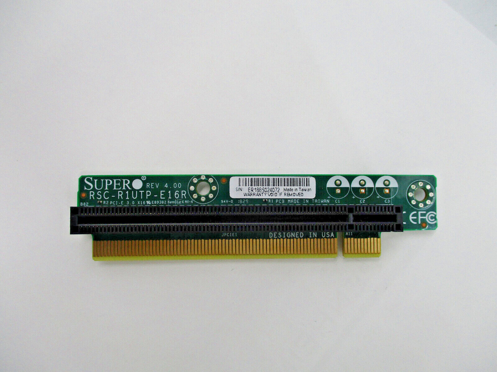 RSC-R1UTP-E16R SUPERMICRO RISER CARD 1 SLOT PCI-E 3.0 X16 1U FOR X10DRT-H X10DR