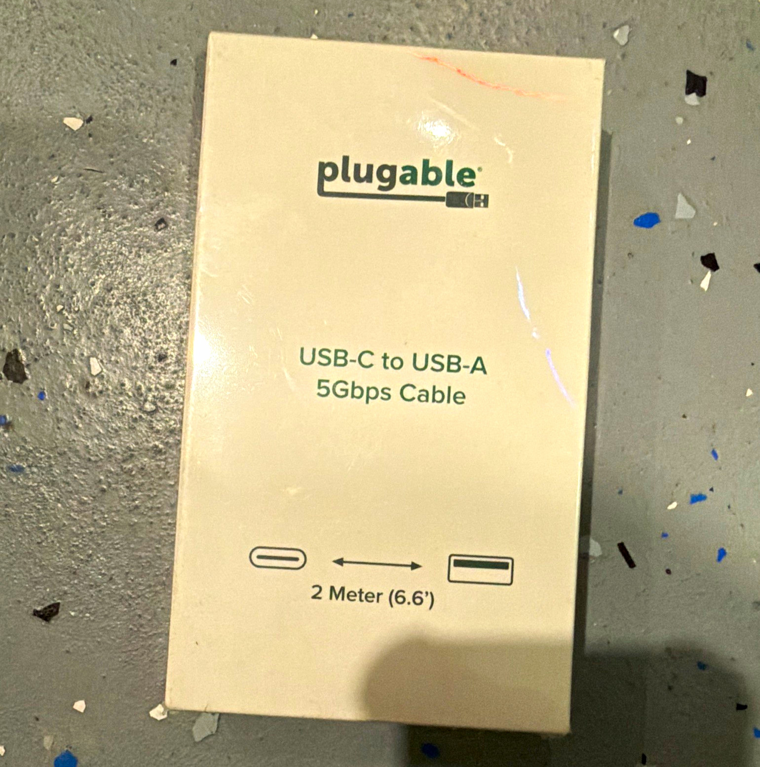 Plugable USB-C to USB-A Cable 5Gbps 2m (6.6ft) White USBC-A2M