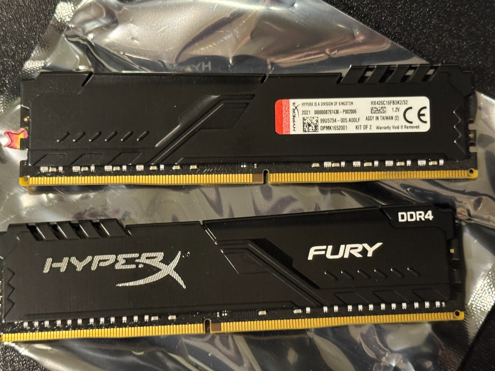 Kingston HyperX Fury 32GB 2x16GB DDR4 RAM 2666MHz HX426C16FB3K2/32