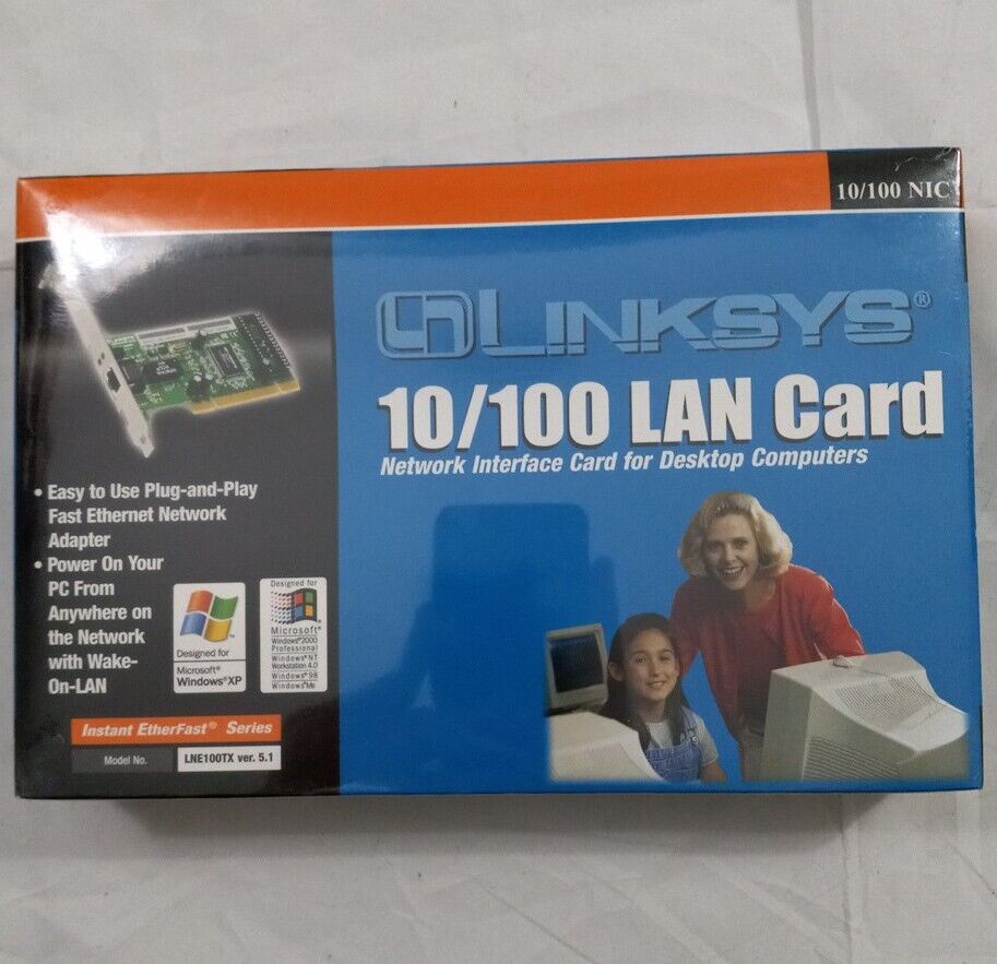 Linksys 10/100 PCI Ethernet Card LNE100TX V5.1 Windows 2000/98/ME/NT/XP Support