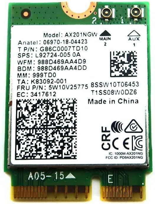🔥Genuine Intel AX211NGW WiFi 6E Key E M.2 Tri Band Bluetooth 5.3 Card TESTED US