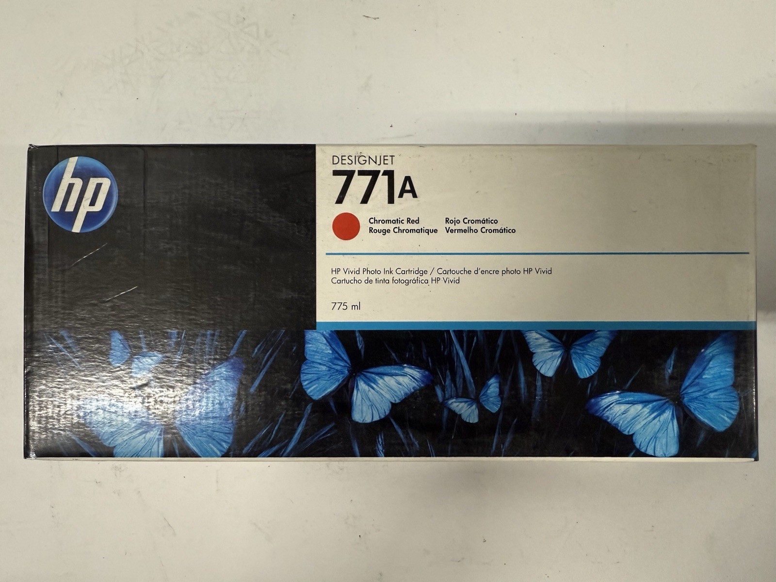 Genuine DesignJet HP 771A Chromatic Red B6Y16A 775ml Ink New Sealed exp Jan/2019