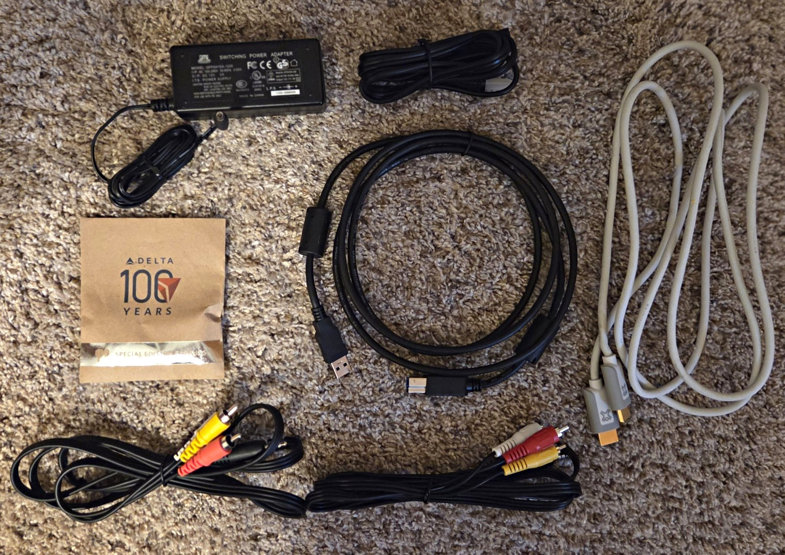Huge Lot Of Cords, Electronics, Etc. - HDMI Cord, AC Power Adapter, Aux, Etc.