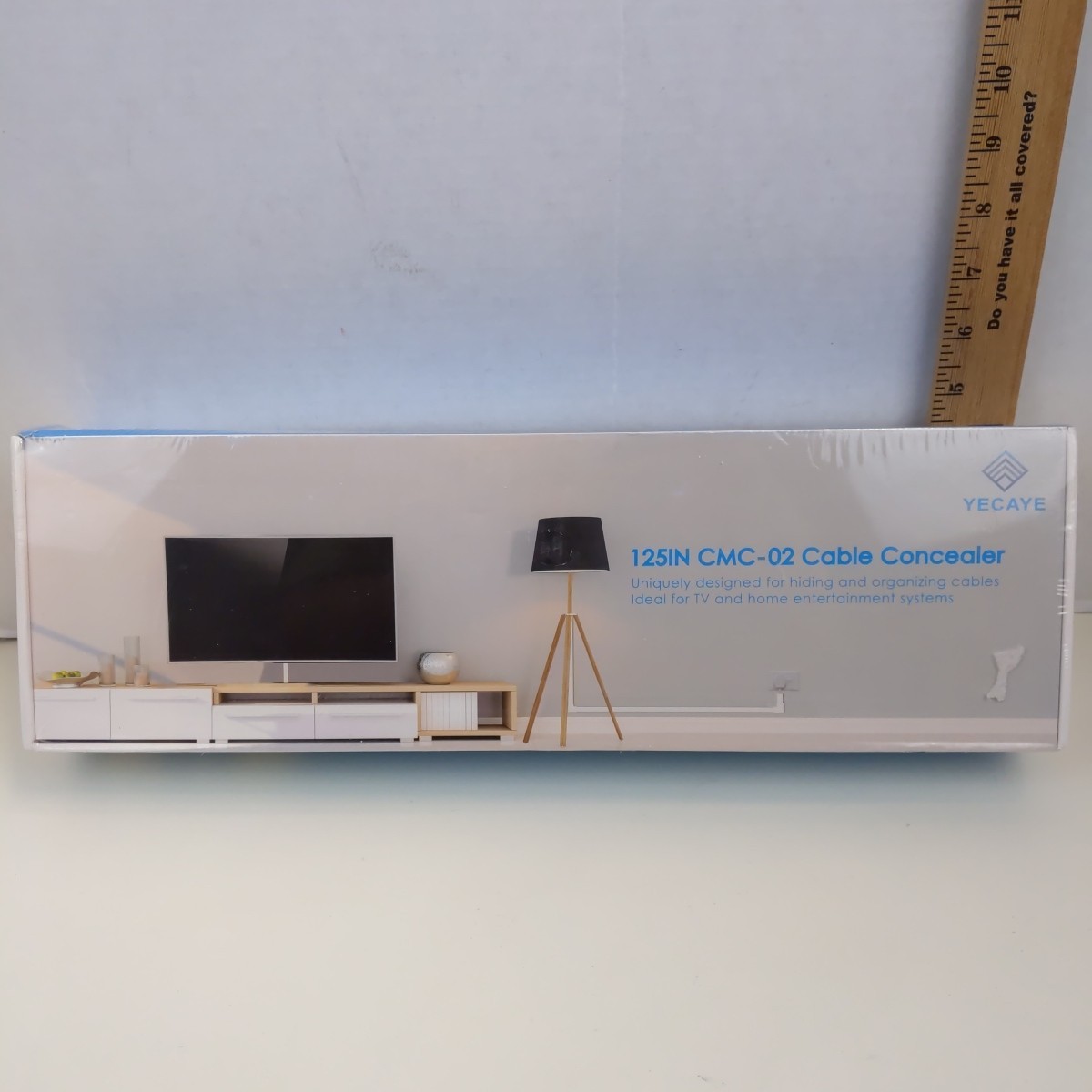 Yecaye CMC-02 Cable Concealer 125in Cord Cover Raceway Kit TV Wire Management 