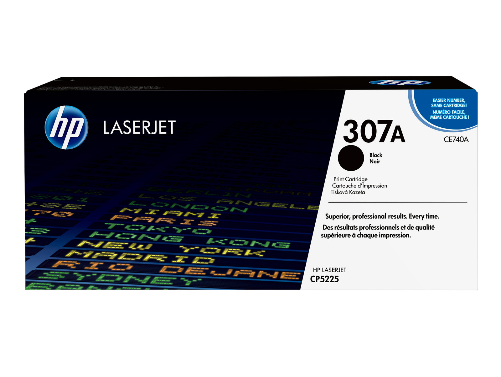 HP 307A Black Original LaserJet Toner Cartridge, ~7,000 pages, CE740A
