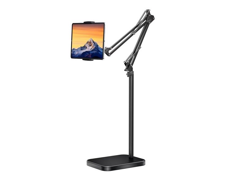 Tablet Floor Stand with 11lb Stable Base - Adjustable Height Stretchable