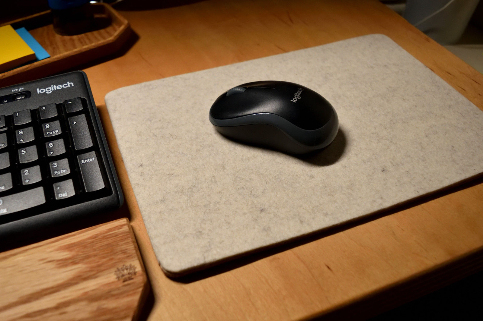 Handmade Wool Felt Mouse Pad | Thick Natural Cork Base for Office & Gaming