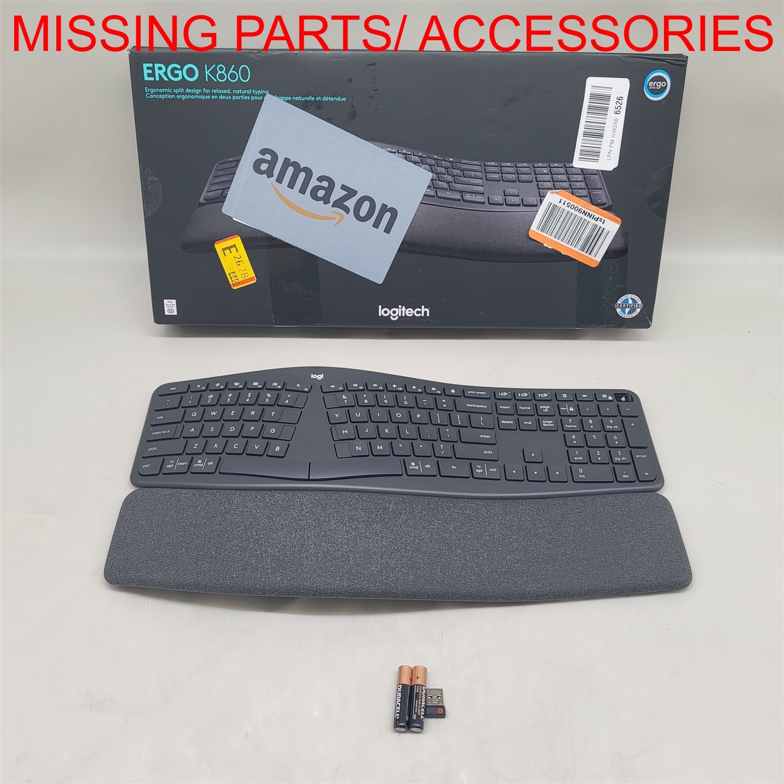 Logitech Ergo K860 Wireless Ergonomic Keyboard, Black [920-009166] *READ*