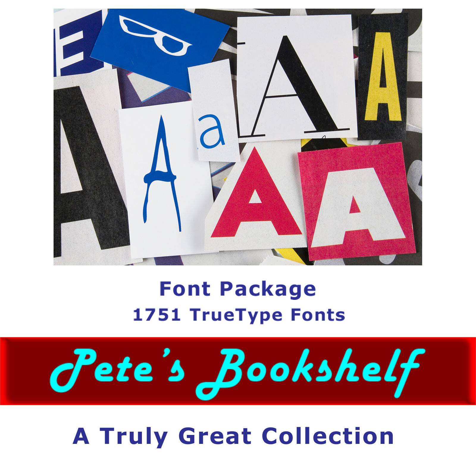 Font Package - 1751 TrueType Fonts - USB Flash Drive - Great Fonts
