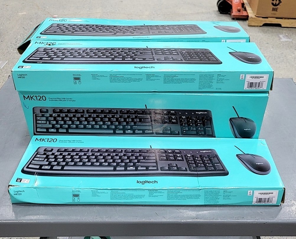 Lot of 10* LOGITECH MK120 Keyboard and Mouse Bundle SEE NOTES