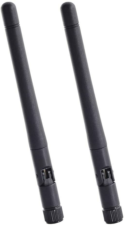 2-Pack Bingfu Dual Band WiFi 2.4GHz 5GHz 5.8GHz 3dBi MIMO RP-SMA Male Antenna