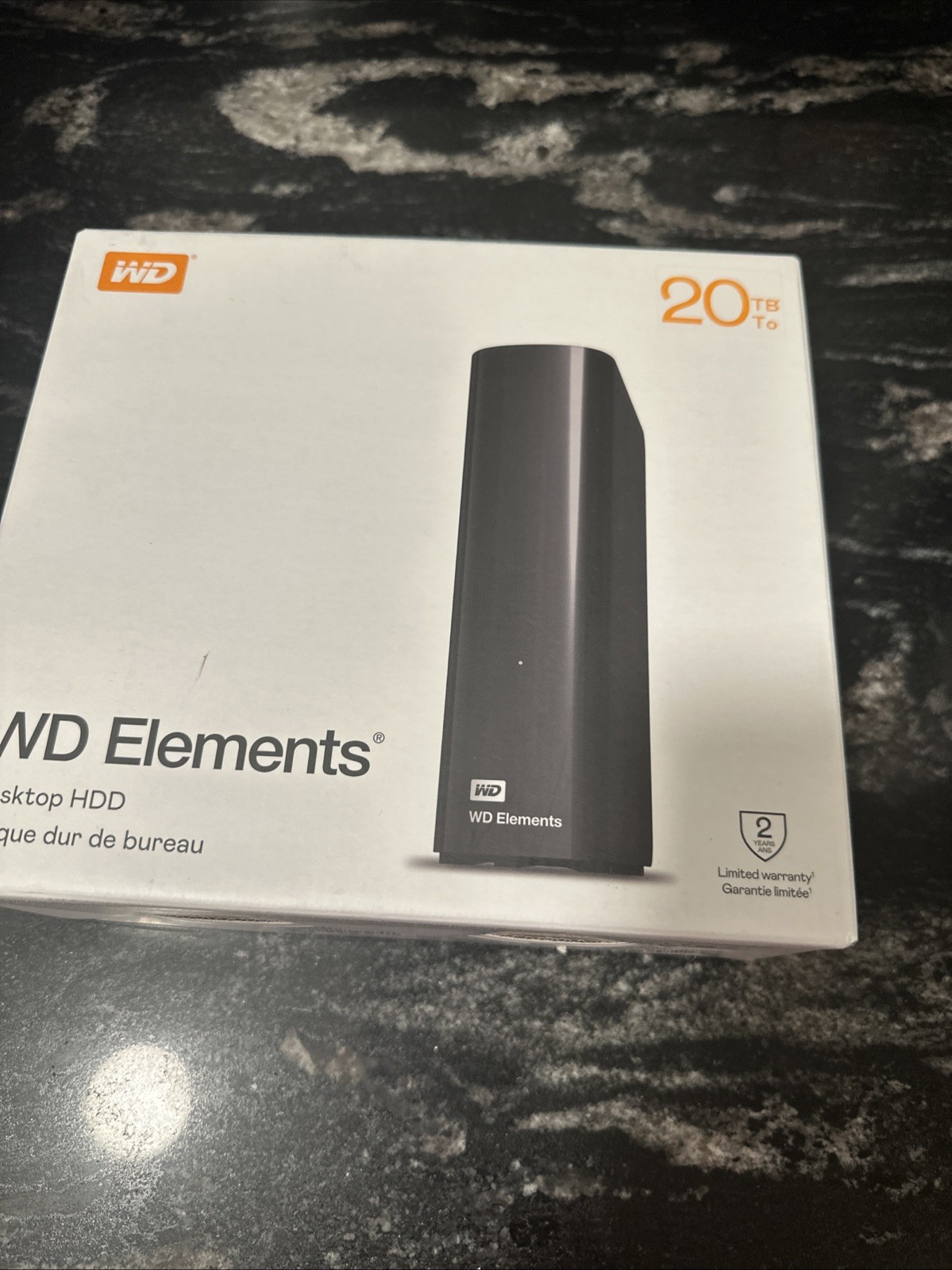 WD 20TB Elements USB 3.0 3.5" Desktop External Hard Drive Black HDD...NEW SEALED