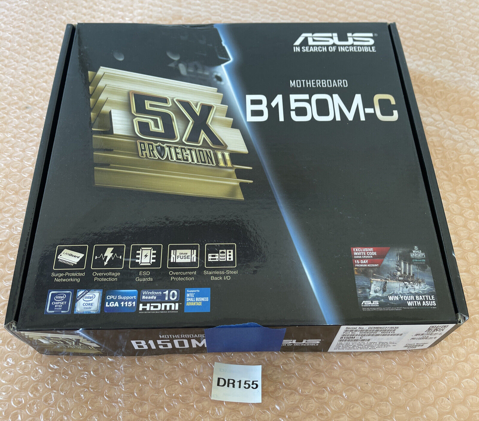 BRAND NEW IN BOX- ASUS B150M-C Motherboard LGA1151 Intel B150 Windows 10 Ready