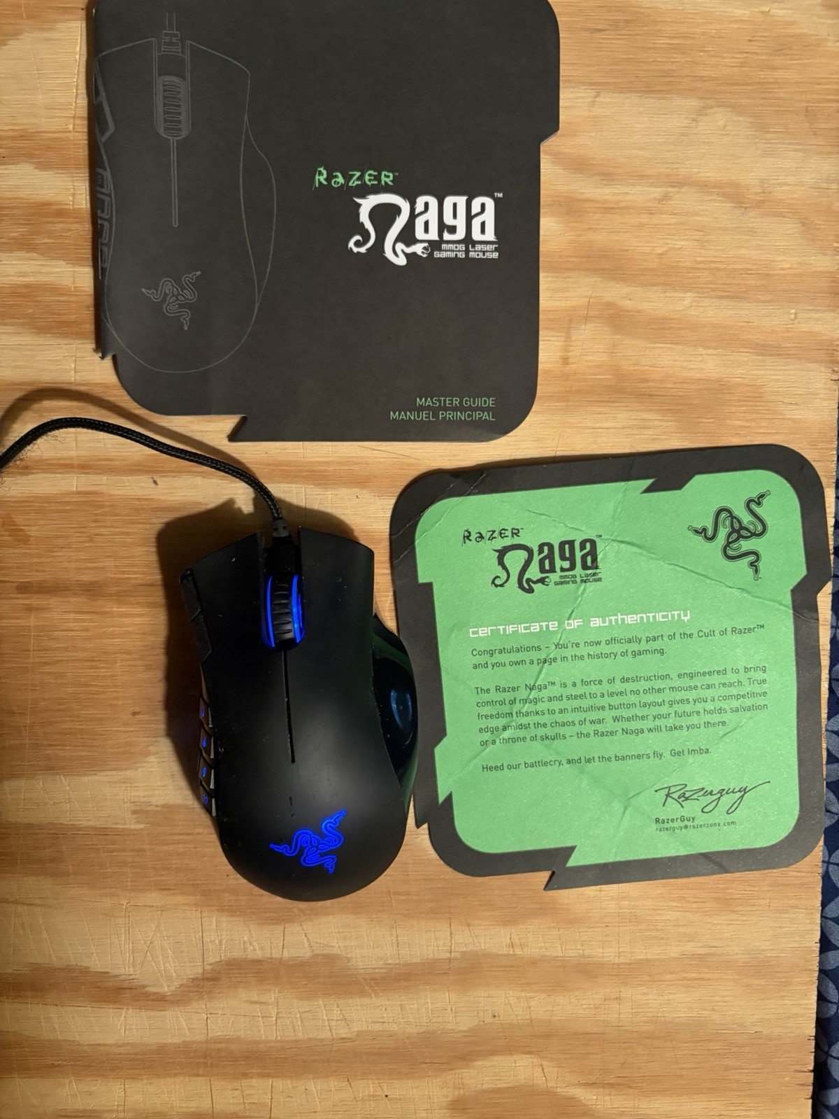 Razer Naga MMOG Gaming Mouse Model NO. RZ01-0028 Tested