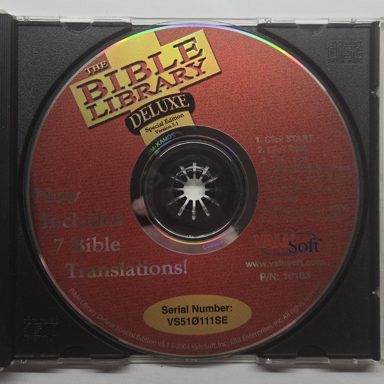 ValuSoft The Bible Library Deluxe Special Edition Version 5.1 PC CD-ROM Windows