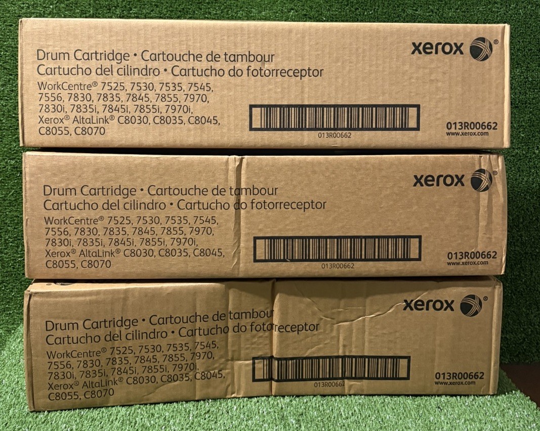 3x Genuine Xerox 013R00662 Drum Cartridge 7525 7530 7535 7556 7830 7835 C8030
