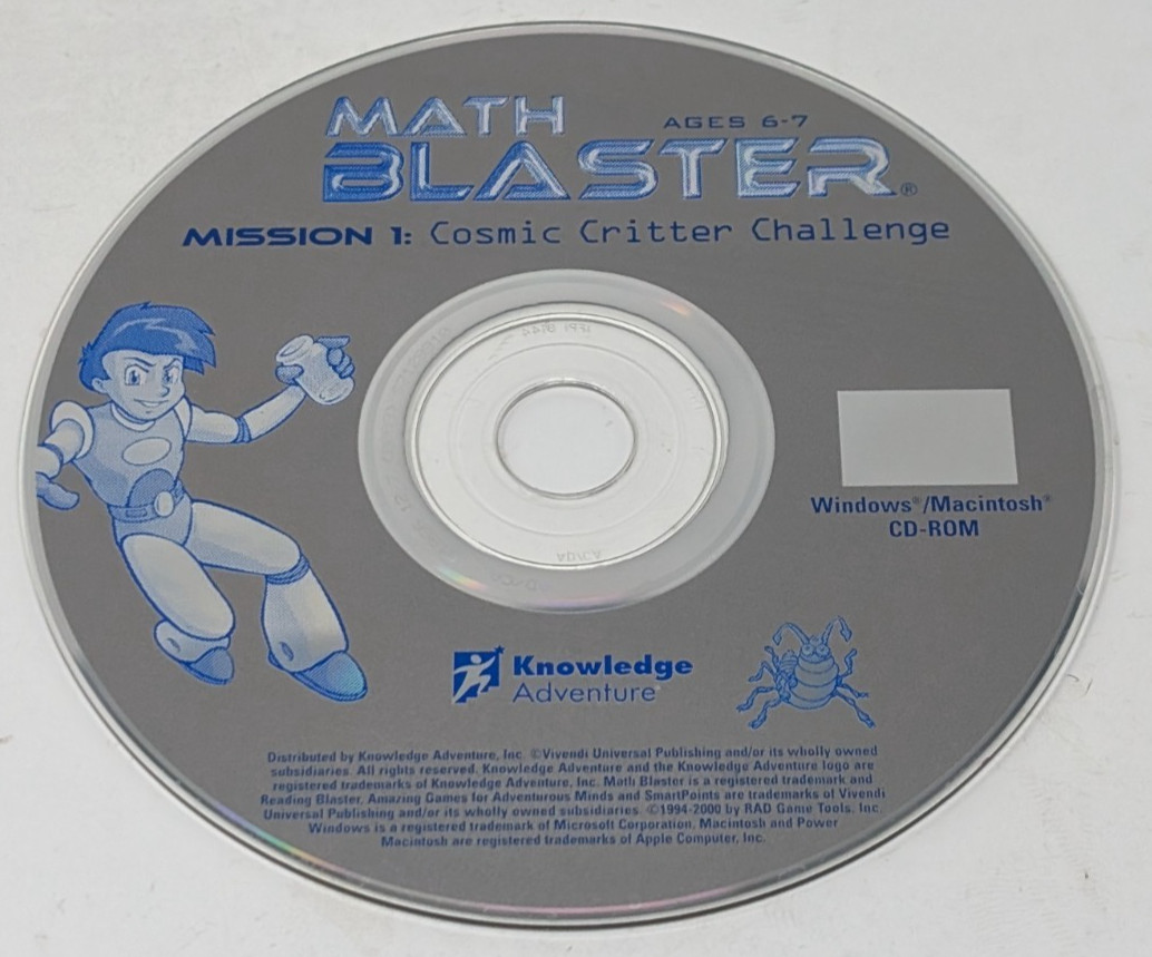 MATH BLASTER Mission 1: Cosmic Critter Challenge (CD-ROM, 2000, PC MAC)