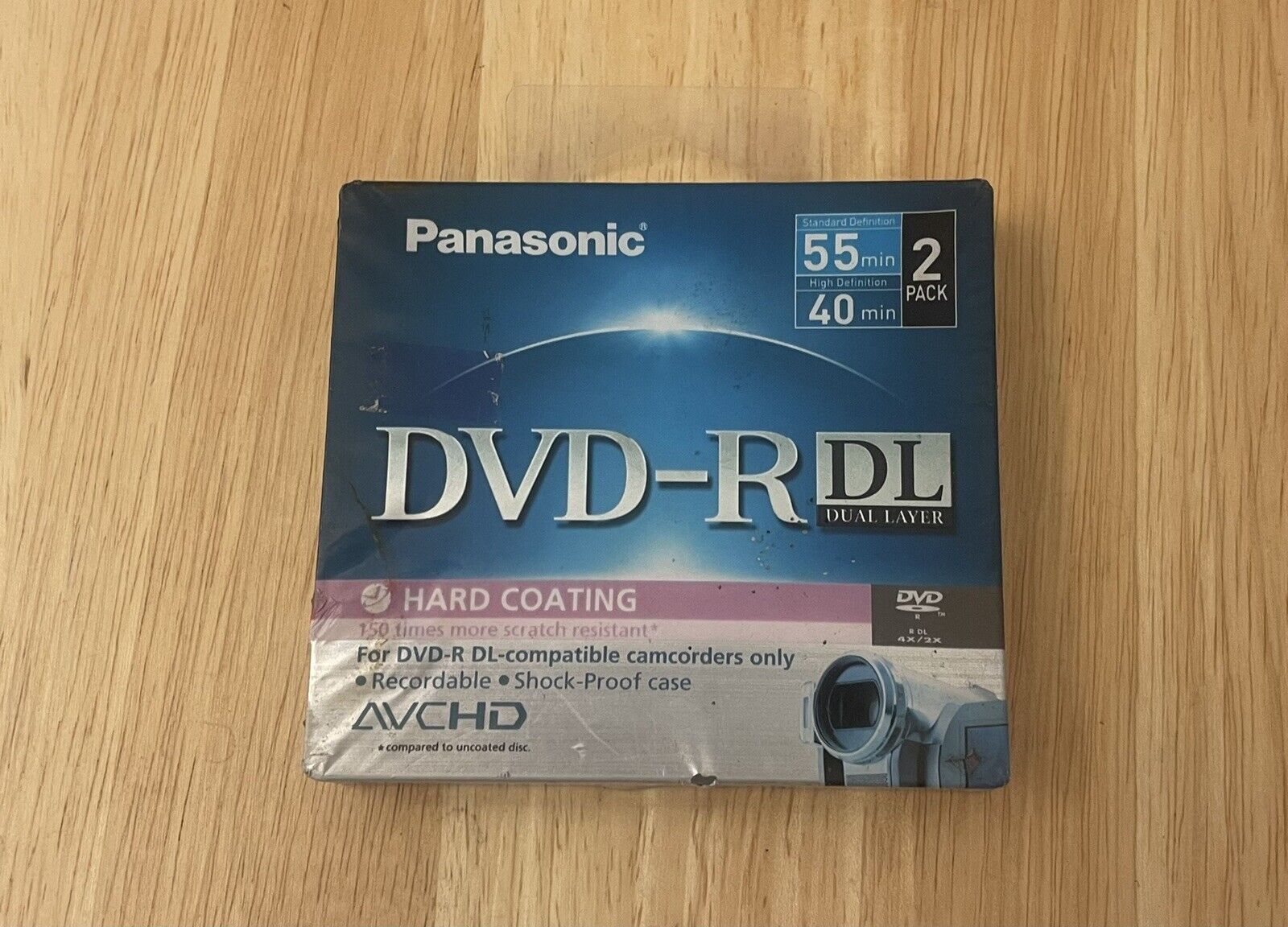 Panasonic Mini DVD-R DL Dual Layer 2 Pack With Case For Camcorders 55 Min 2.6GB