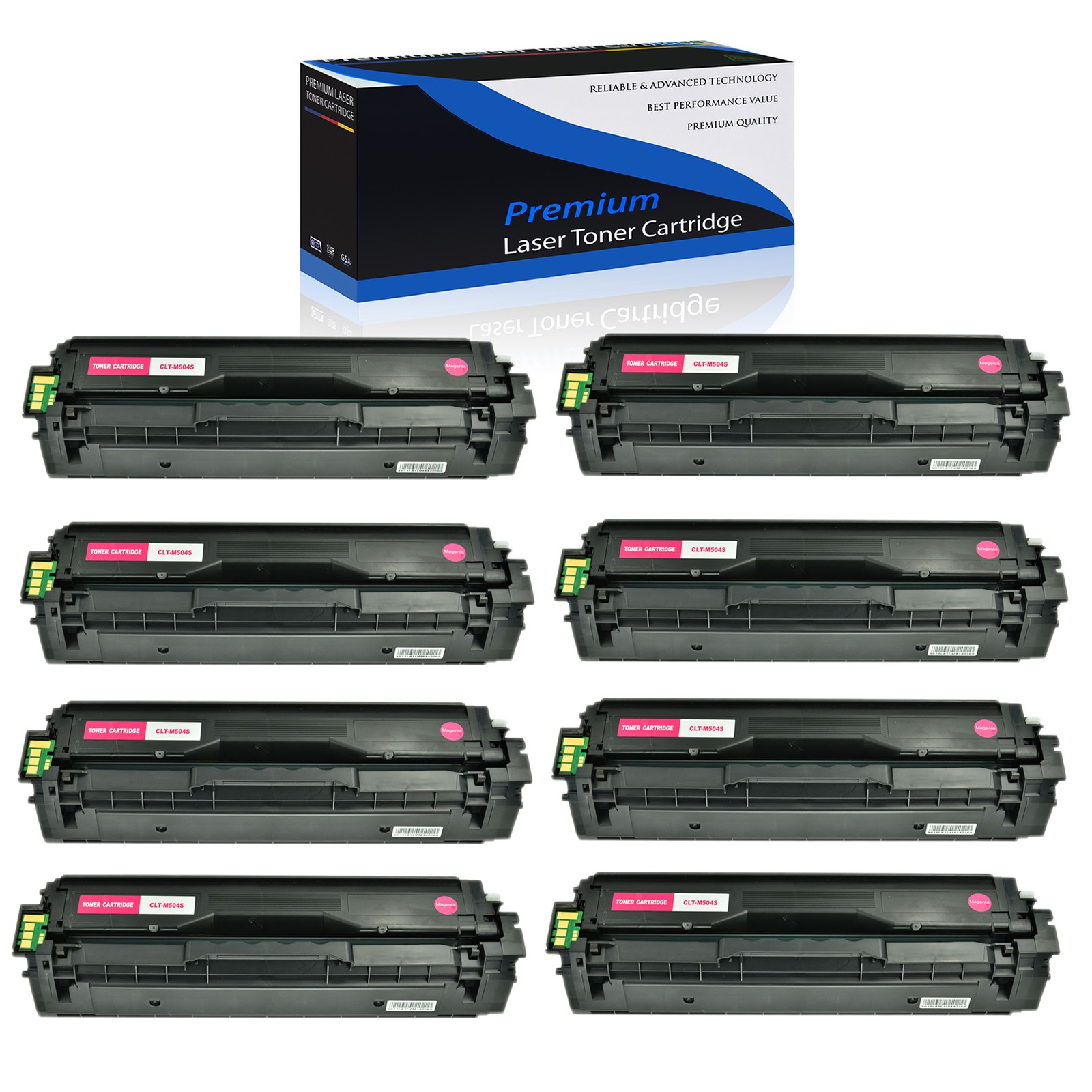 8 Magenta CLT-M504S 504S Toner for Samsung CLT-504S SL-C1860FW CLX-4195F CLP-415