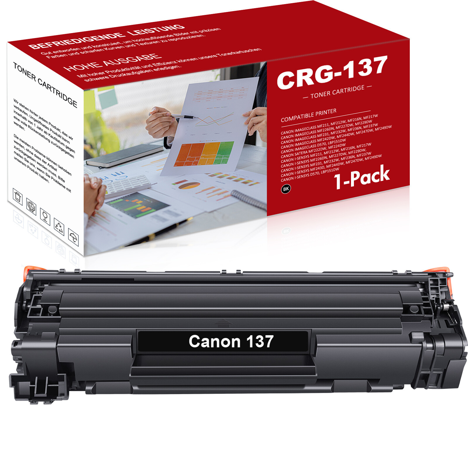 1-10 PACK CRG 137 Toner Canon 137 Toner ImageClass MF232w MF227dw MF216n Lot