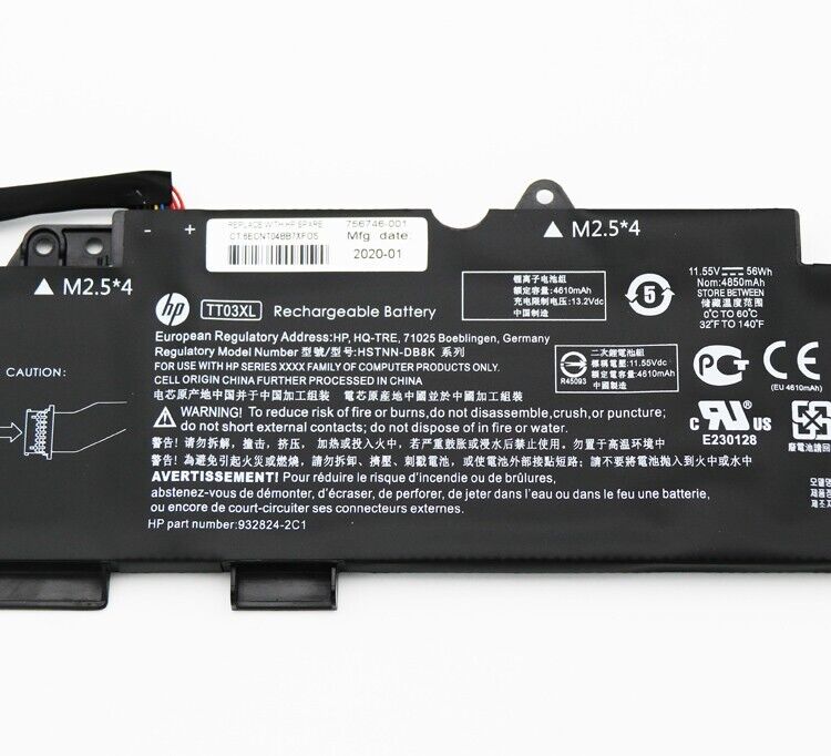 Genuine 56Wh TT03XL Battery For HP EliteBook 755 G5 850 G5 G6 HP ZBook 15U G5 G6