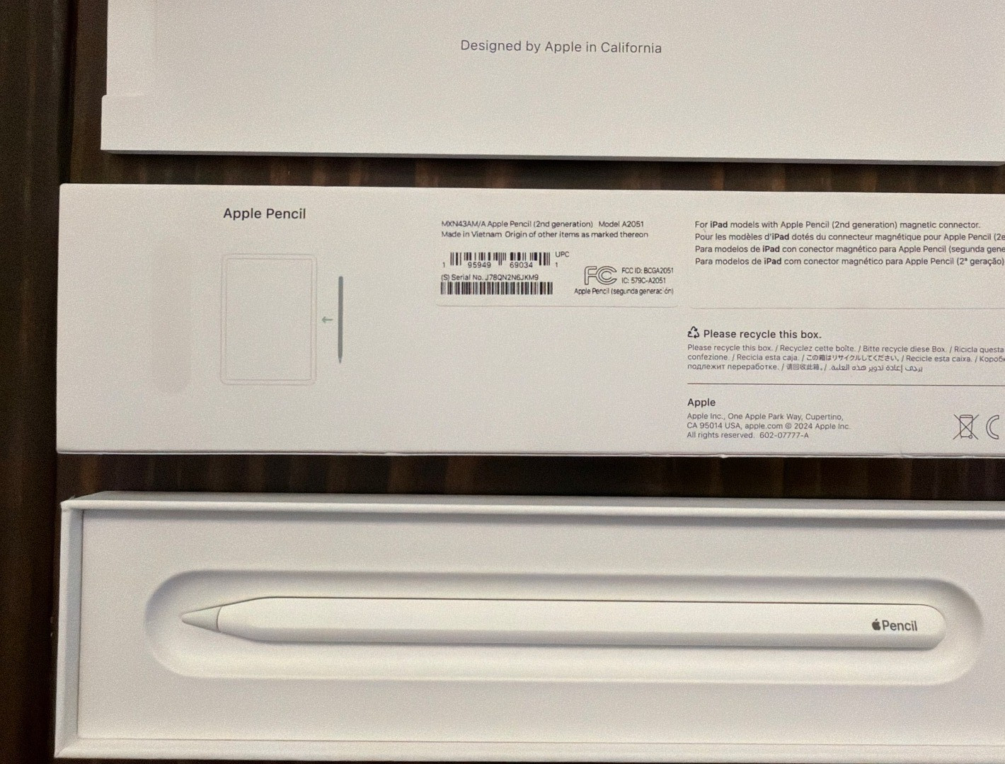 Apple Pencil 2nd Generation Wireless Charging Stylus MXN43AM/A Open Box