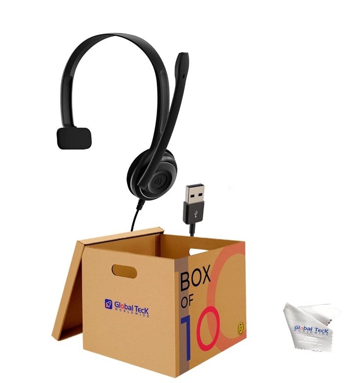EPOS 1001110 USB Computer Headsets w Microphone, Students Call CentersPack of 10