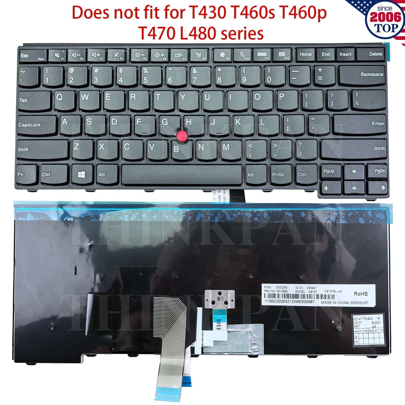 New US Keyboard for Lenovo Thinkpad T440 T440s T440p E440 L440 L450 L460 L470