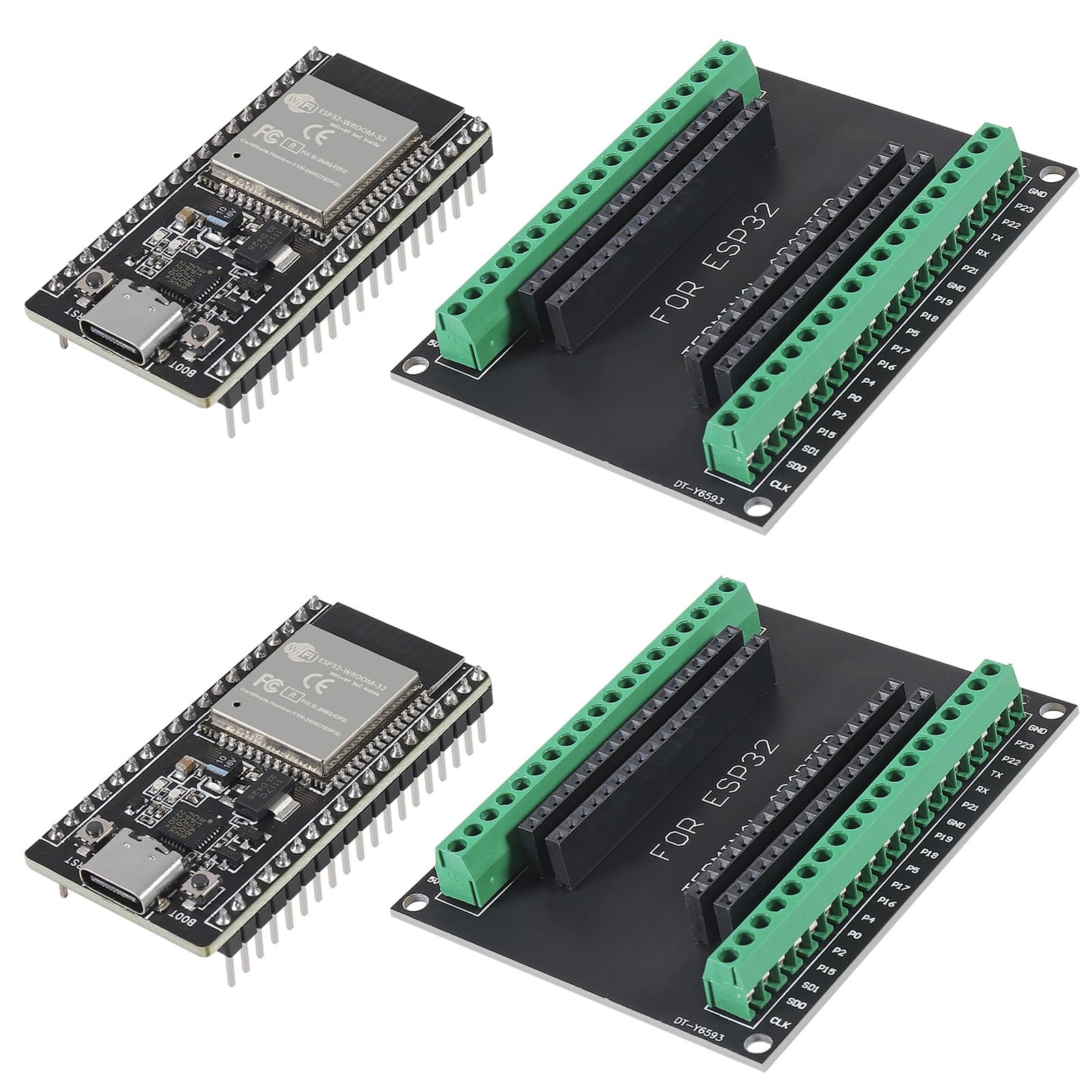 USB C 38 Pin ESP32 ESP32D ESPWROOM32 CP2012 WiFi Bluetooth Board 2 Sets