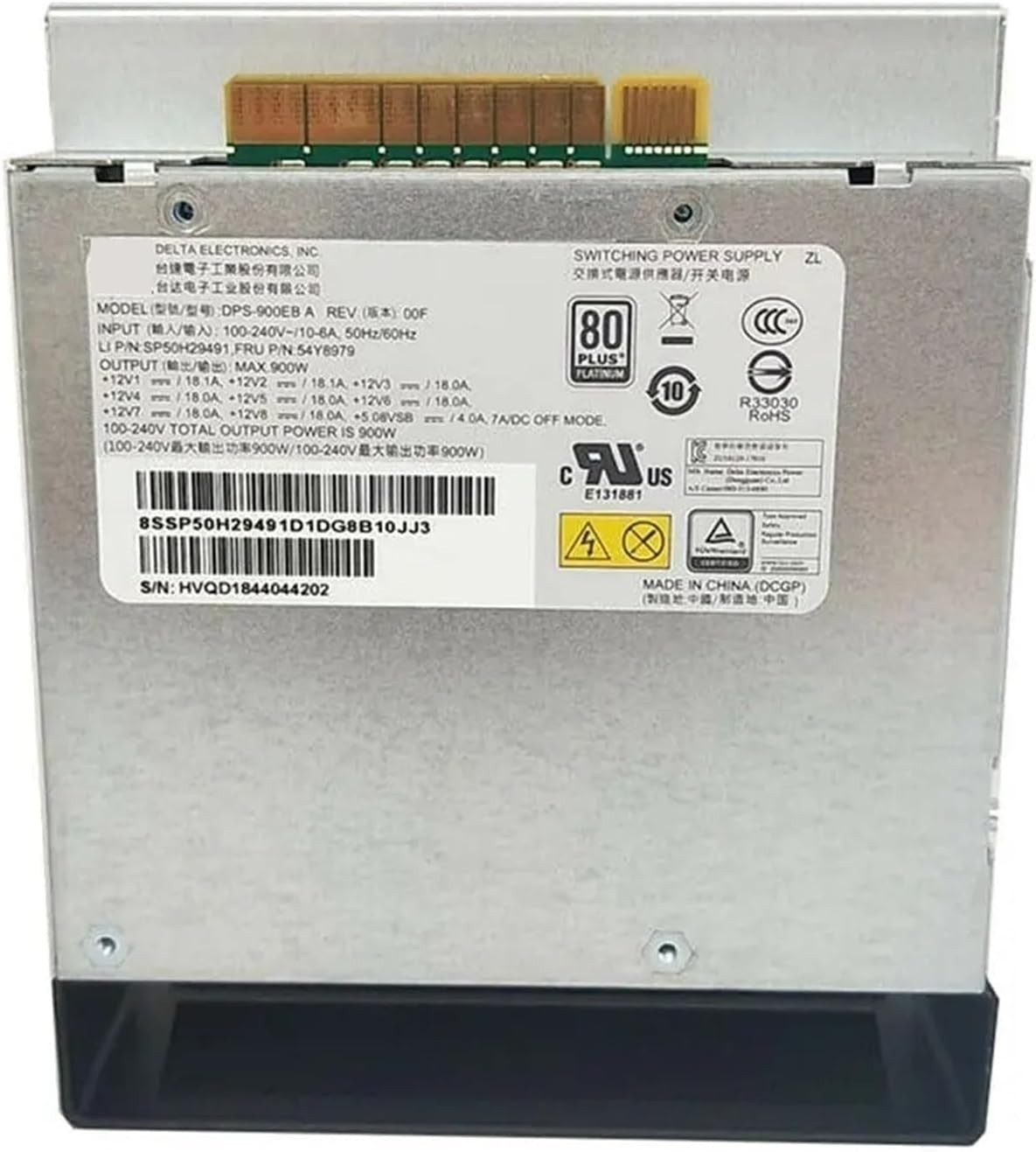Genuine 900W Power Supply DPS-900EB A 54Y8979 for Lenovo ThinkStation P720 P520