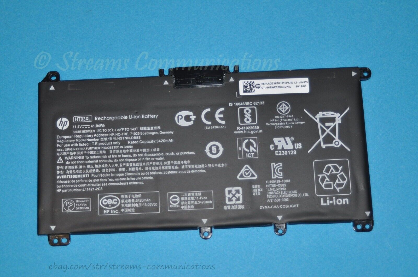 HP 14-cf1051od 14-cf1061st 14-cf1062st 14-cf1090ca 14-cf1162st Laptop Battery