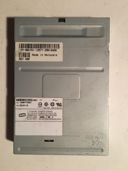 Teac 1.44nv 193077c627 fd-235hg c627-u, no face plate, 00u151 rev a00