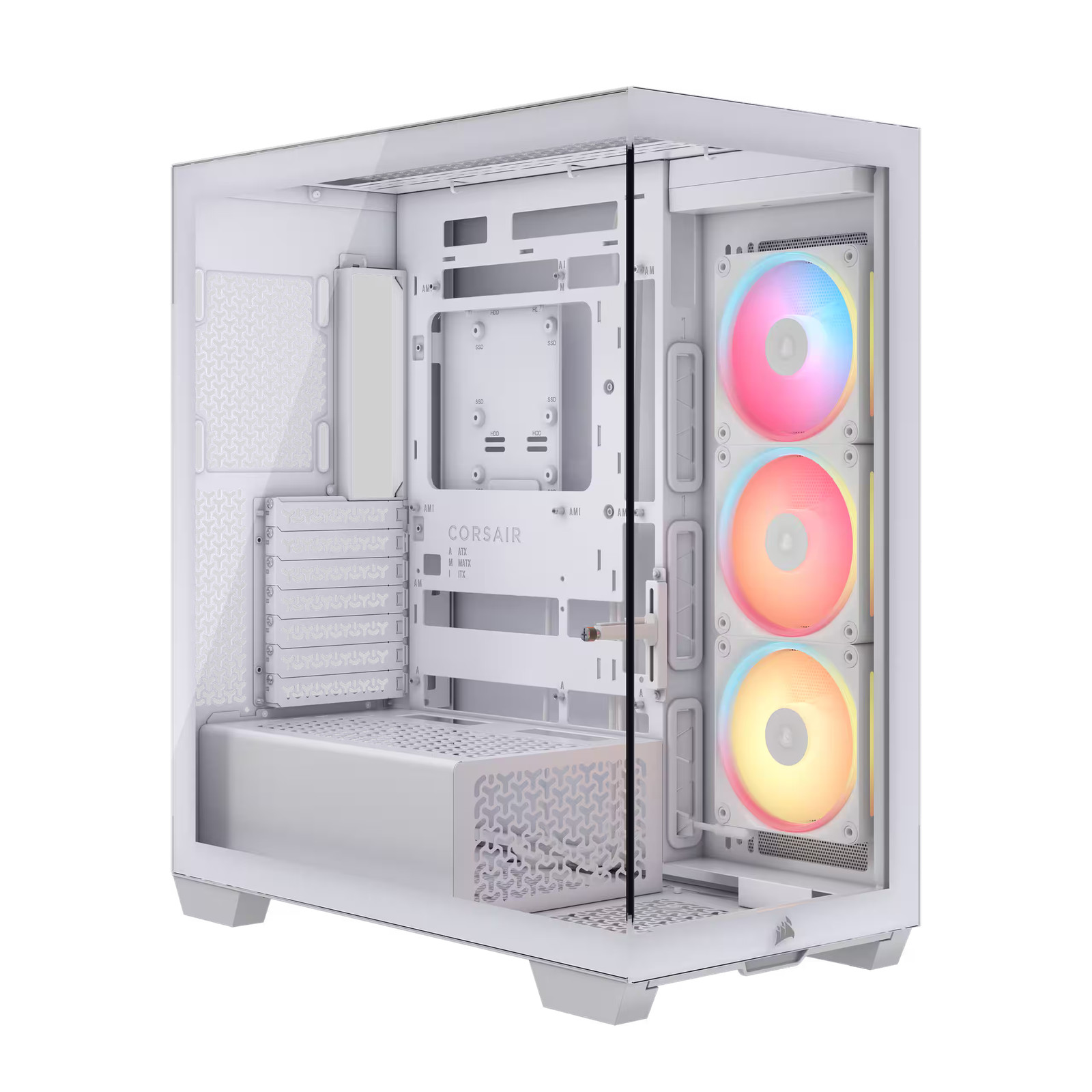 CORSAIR - 3500X LX-R RGB iCUE LINK Mid-Tower PC Case - White