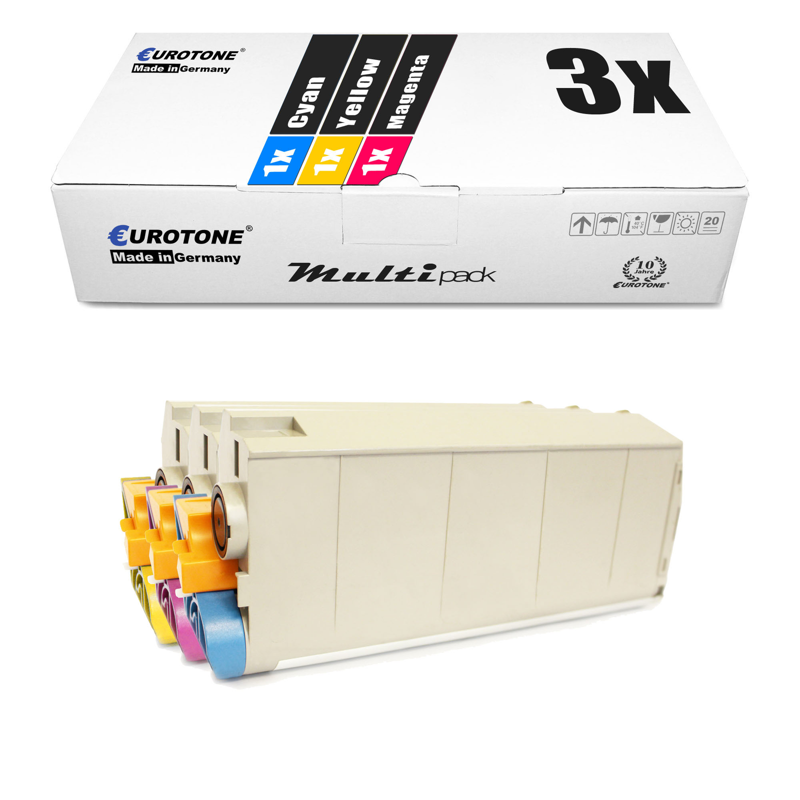 3X ECO Cartridge For OKI Color ES 3032 DN DTN Color Set